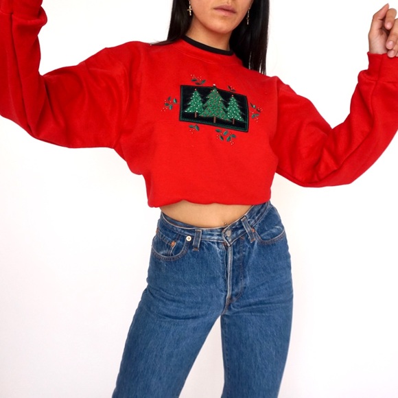 Vintage 90s Christmas/Holiday Pullover Sweatshirt - Picture 2 of 4